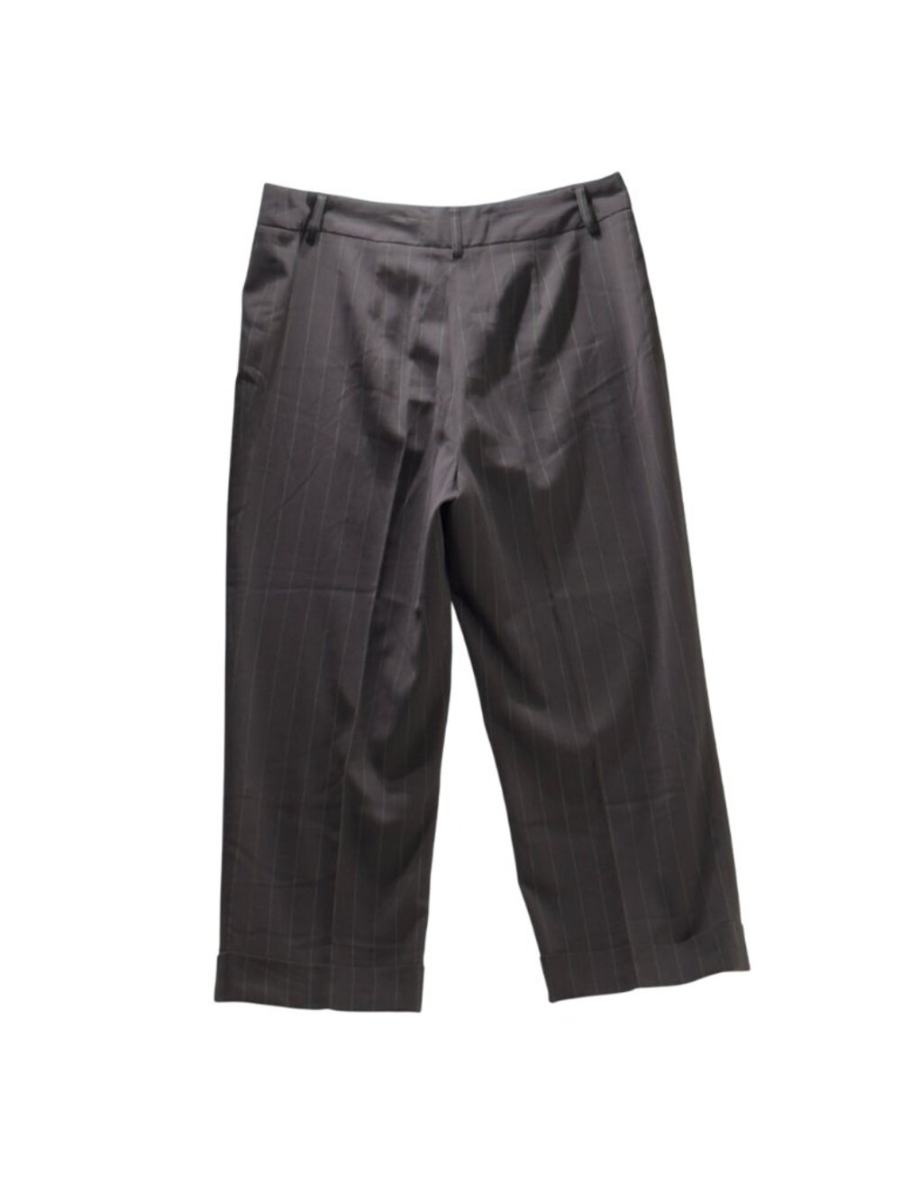 Pantology Womens Pinstripe Trousers Brown Size 14 Polyester/Rayon/Spandex - Picture 12 of 13